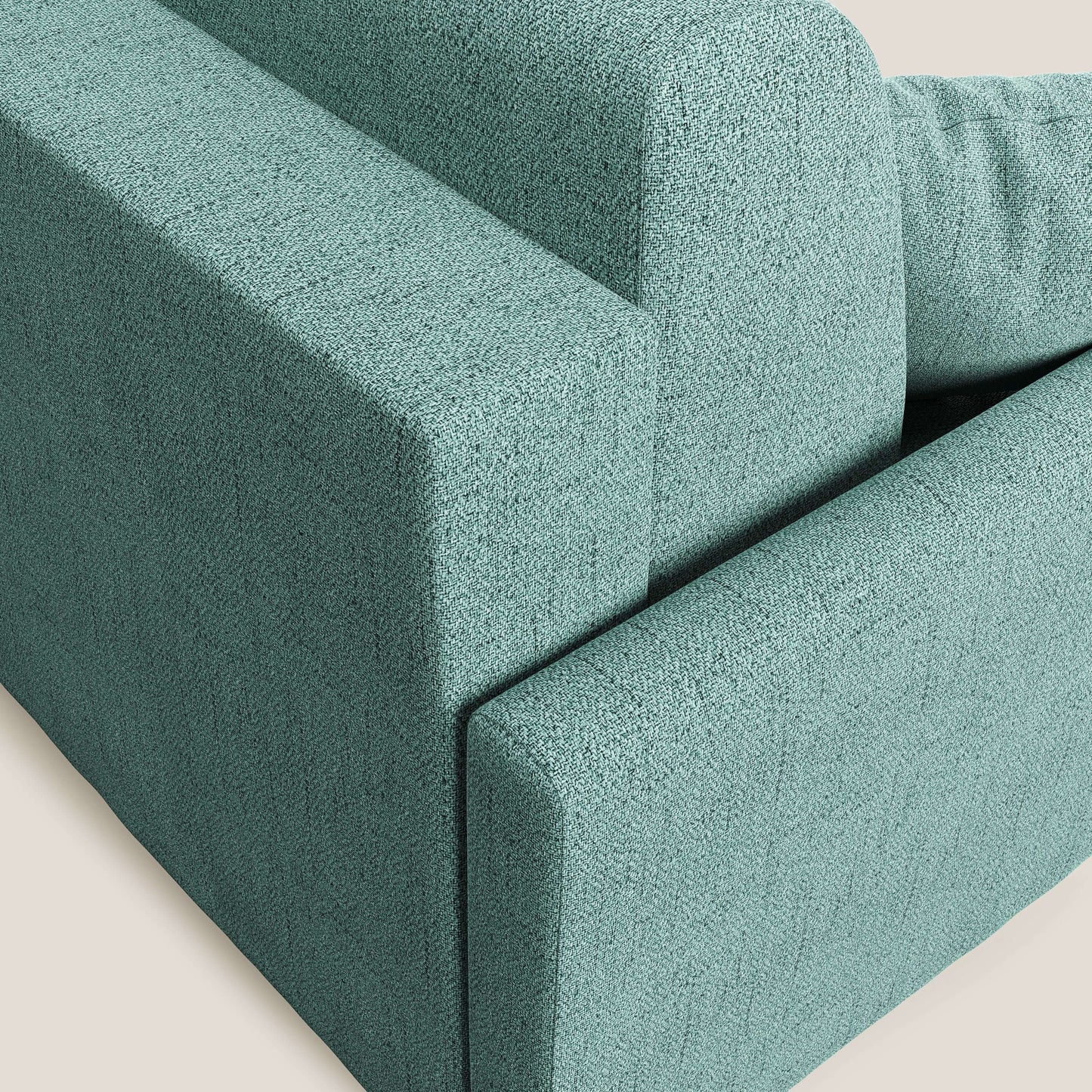 Edgar divano letto angolare in tessuto felis impermeabile T03 verde acqua