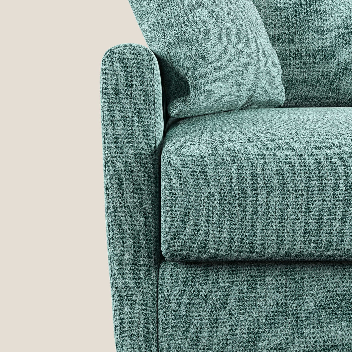 Edgar divano letto matrimoniale in tessuto felis impermeabile T03 verde acqua 