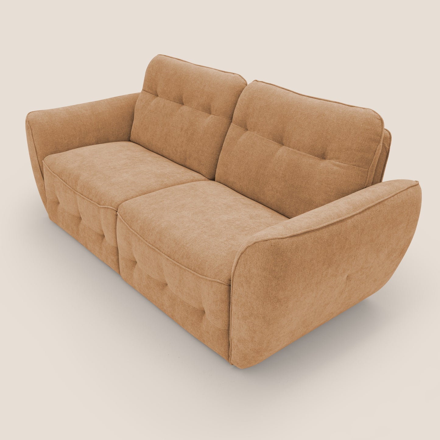 Cerbero divano 2 e 3 posti in morbido bouclé impermeabile T07 arancio