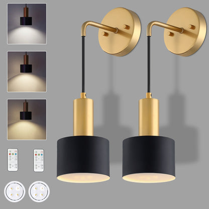 2Pack 13 RGB Wireless Wall Lamp Battery Operated with Remote