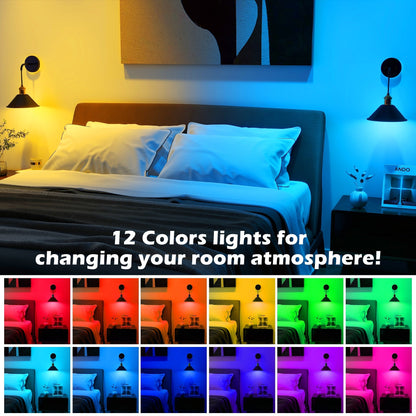 2Pack Battery Operated Wall Sconce with Remote