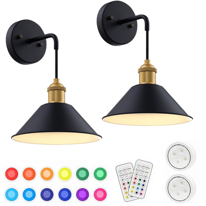 2Pack Battery Operated Wall Sconce with Remote