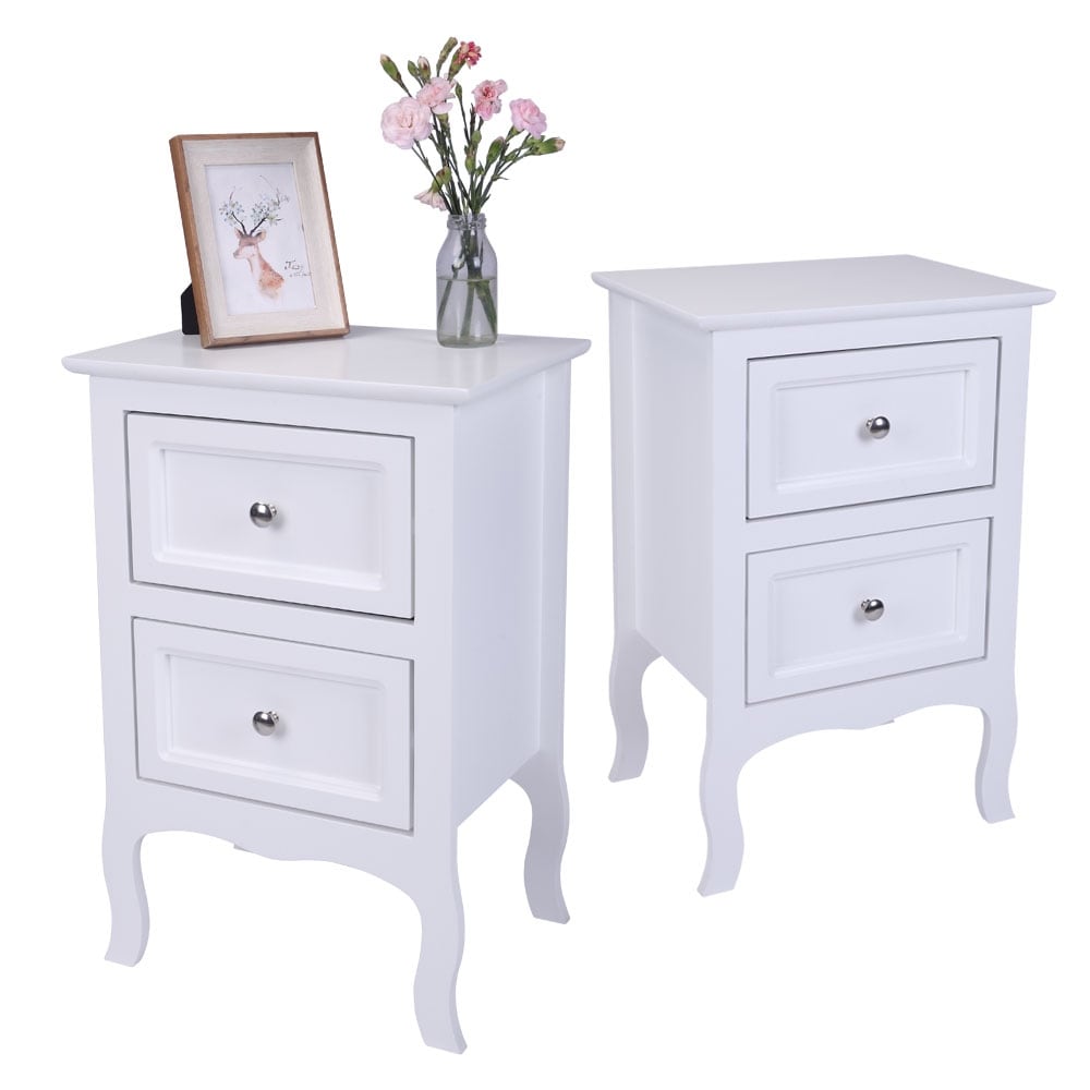 Country Style Two-Drawer Nightstand- Set of 2