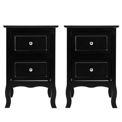Country Style Two-Drawer Nightstand- Set of 2