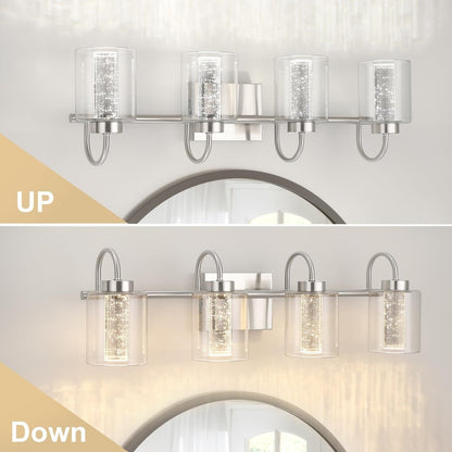 3/4/5/6 Light Brushed Nickel Bathroom Light Fixtures