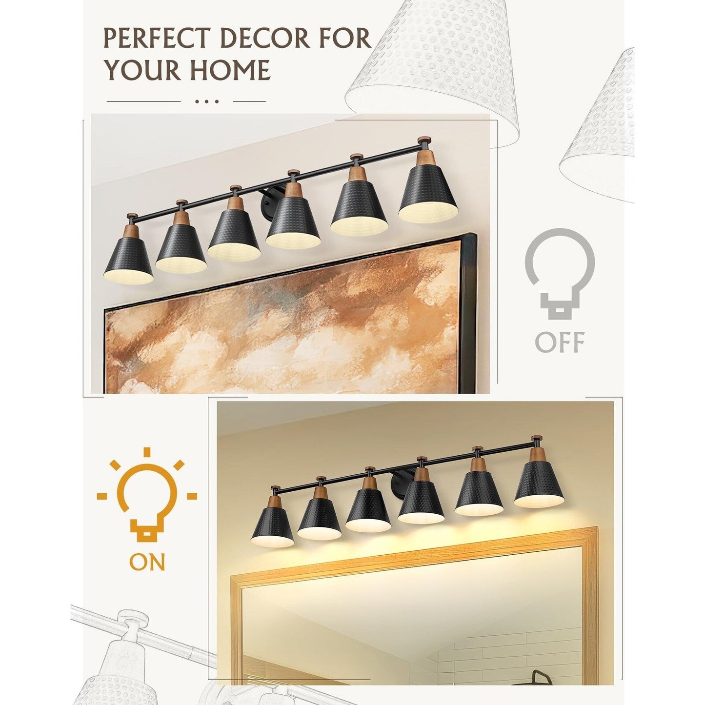 3/5/6-Light Modern Bathroom Vanity Light