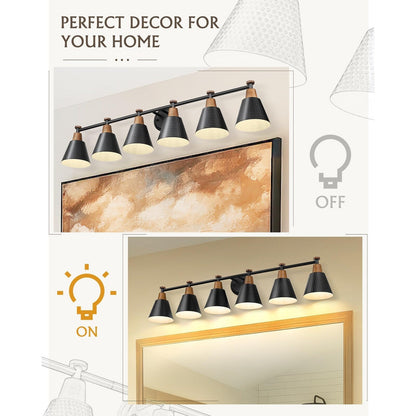 3/5/6-Light Modern Bathroom Vanity Light