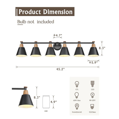 3/5/6-Light Modern Bathroom Vanity Light
