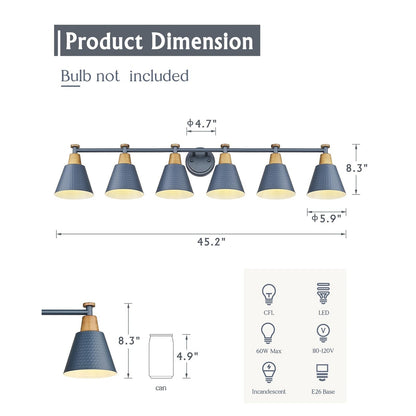 3/5/6-Light Modern Bathroom Vanity Light
