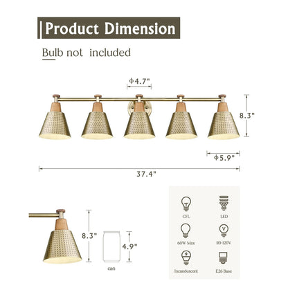 3/5/6-Light Modern Bathroom Vanity Light