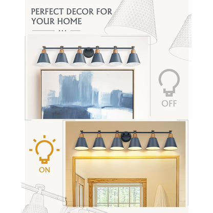 3/5/6-Light Modern Bathroom Vanity Light