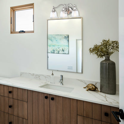 3-Light 22.85-in Traditional Vanity Light with Brushed Nickle Finish