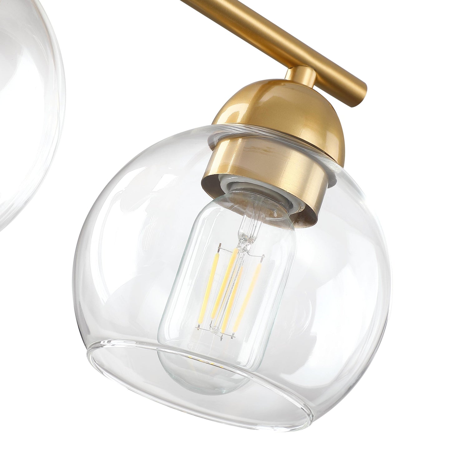 3-Light Bathroom Round Glass Light Fixtures