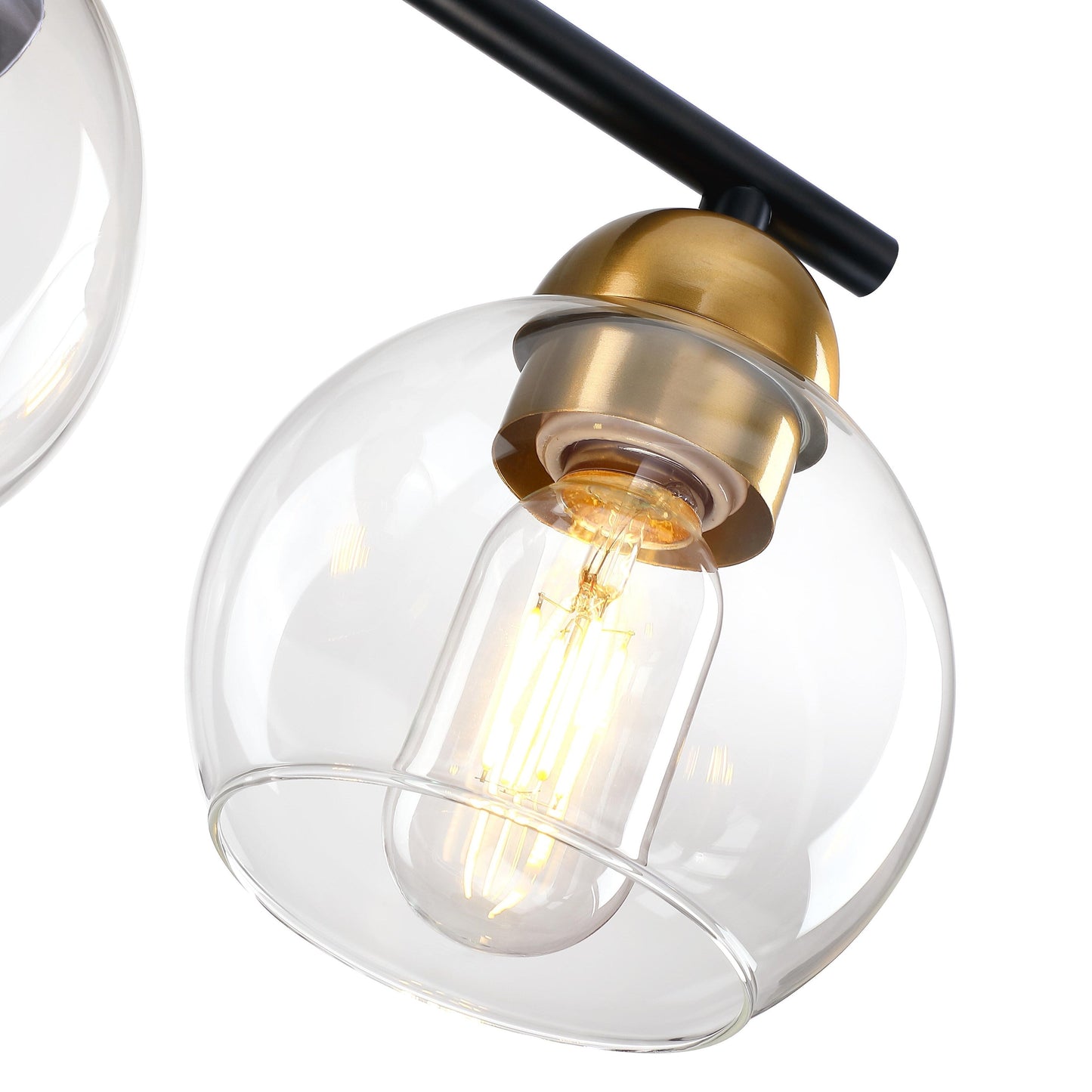 3-Light Bathroom Round Glass Light Fixtures