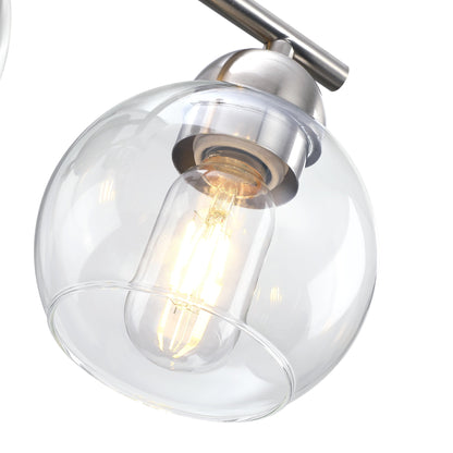 3-Light Bathroom Round Glass Light Fixtures