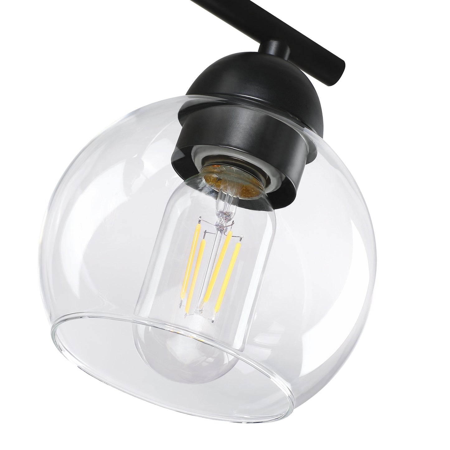 3-Light Bathroom Round Glass Light Fixtures