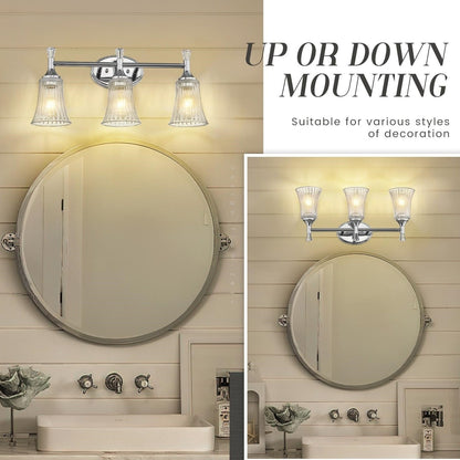 3-Light Bathroom Vanity Lighting Fixtures