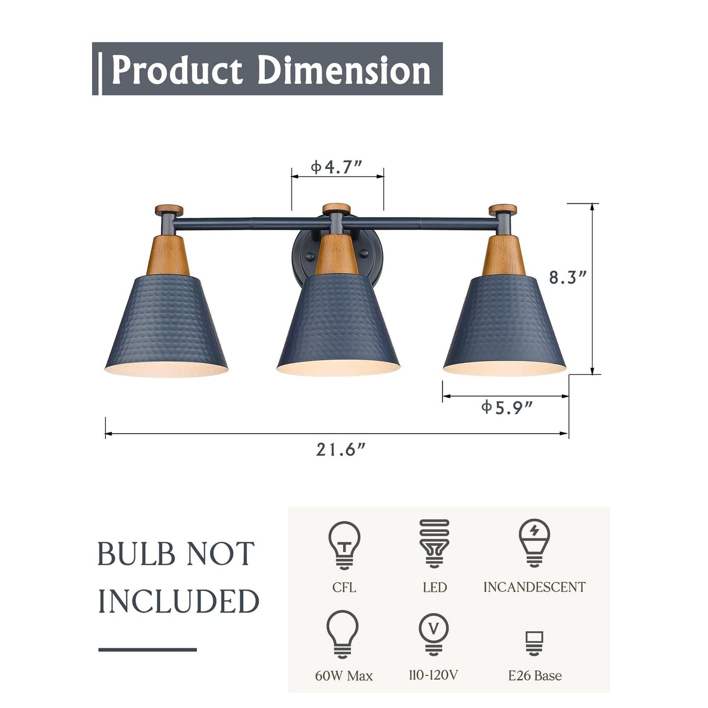3/5/6-Light Modern Bathroom Vanity Light