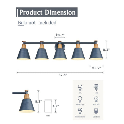 3/5/6-Light Modern Bathroom Vanity Light