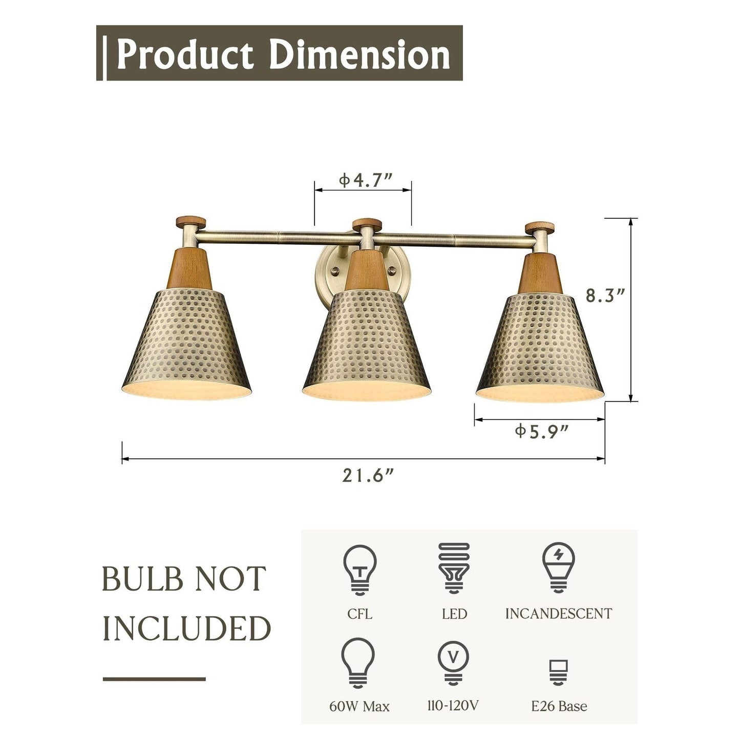 3/5/6-Light Modern Bathroom Vanity Light