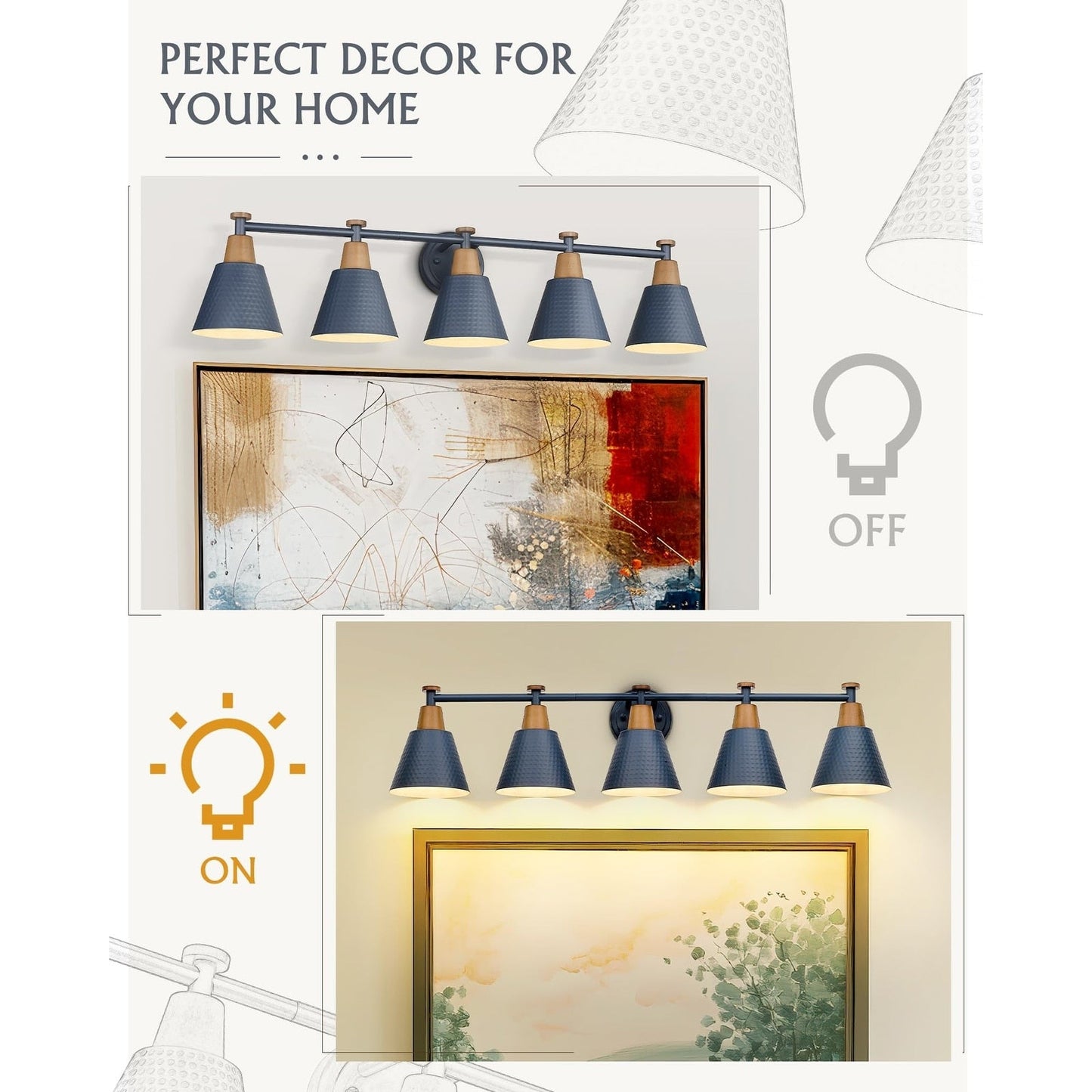 3/5/6-Light Modern Bathroom Vanity Light