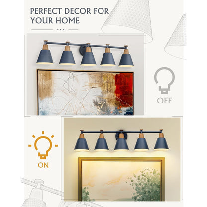 3/5/6-Light Modern Bathroom Vanity Light