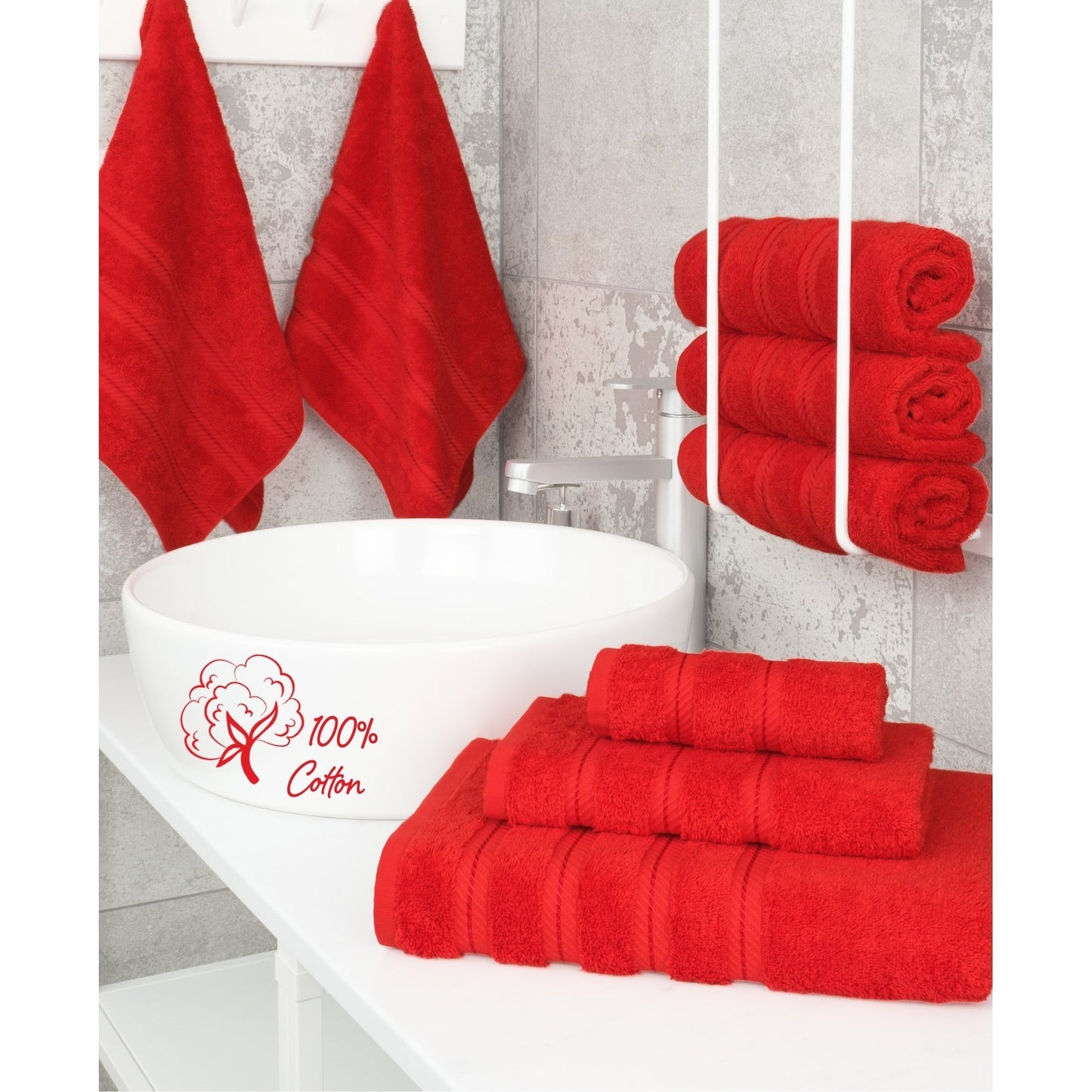 3 Piece Bathroom Towel Set 100% Cotton Luxury Turkish Bath Hand Towels Extra Large Face Towels Clearance Set