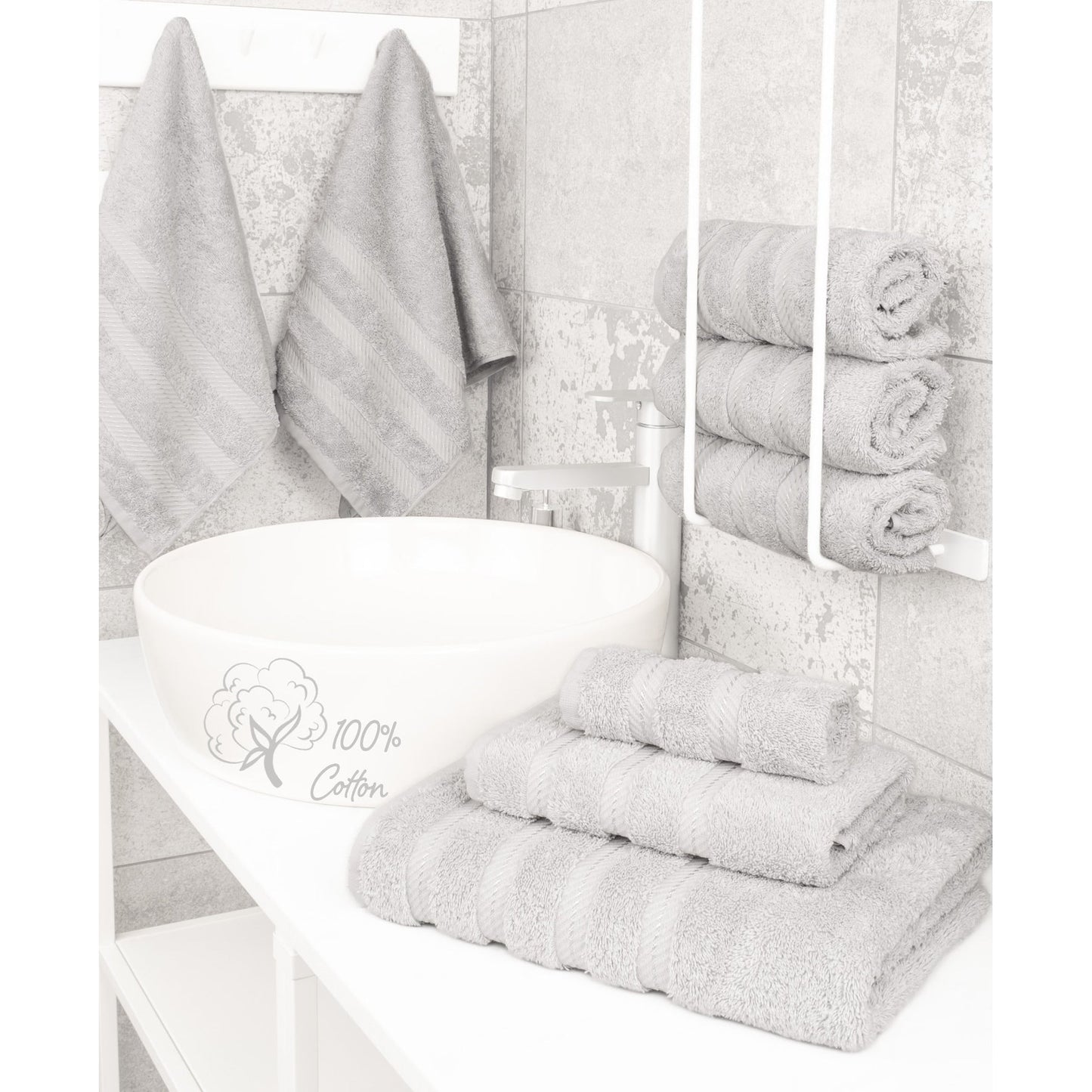3 Piece Bathroom Towel Set 100% Cotton Luxury Turkish Bath Hand Towels Extra Large Face Towels Clearance Set