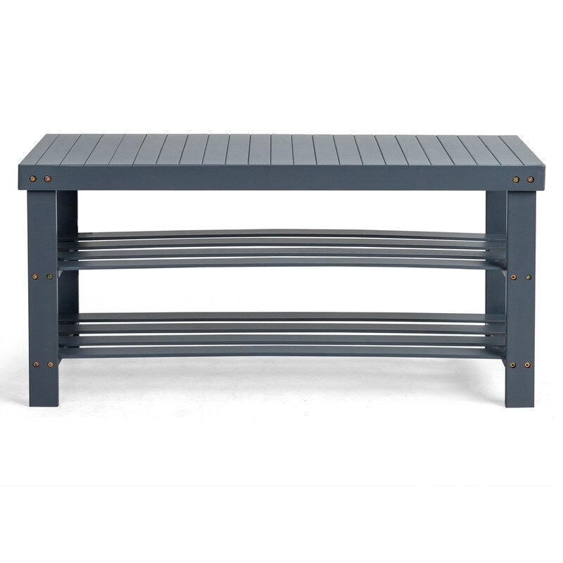 3-Tier Shoe Rack Bench Shoe Storage Organizer Holds Up to 240 lbs