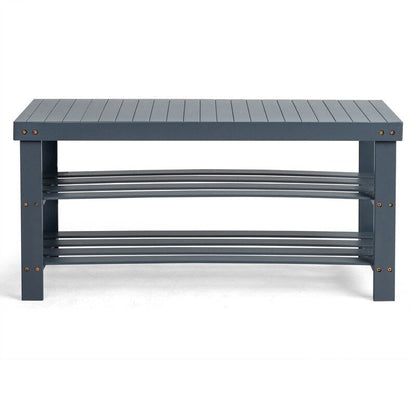 3-Tier Shoe Rack Bench Shoe Storage Organizer Holds Up to 240 lbs