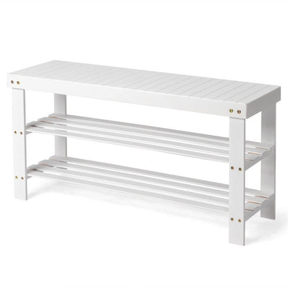 3-Tier Shoe Rack Bench Shoe Storage Organizer Holds Up to 240 lbs