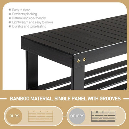 3-Tier Shoe Rack Bench Shoe Storage Organizer Holds Up to 240 lbs