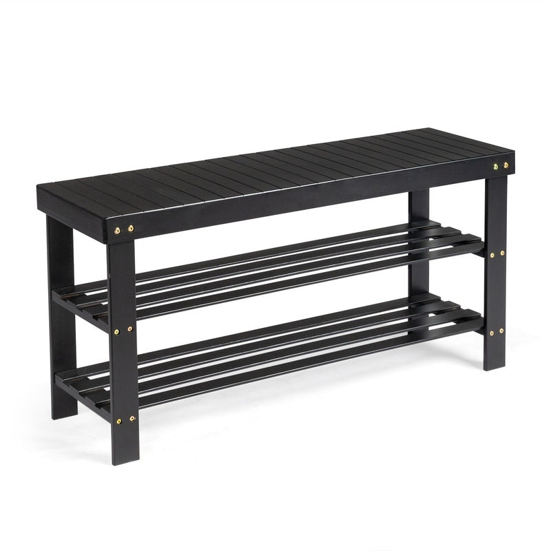 3-Tier Shoe Rack Bench Shoe Storage Organizer Holds Up to 240 lbs