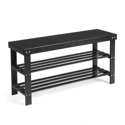3-Tier Shoe Rack Bench Shoe Storage Organizer Holds Up to 240 lbs