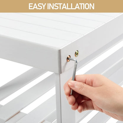 3-Tier Shoe Rack Bench Shoe Storage Organizer Holds Up to 240 lbs