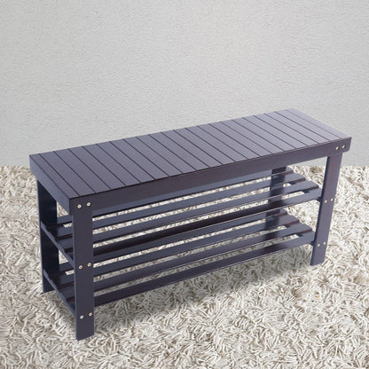 3-Tier Shoe Rack Bench Shoe Storage Organizer Holds Up to 240 lbs