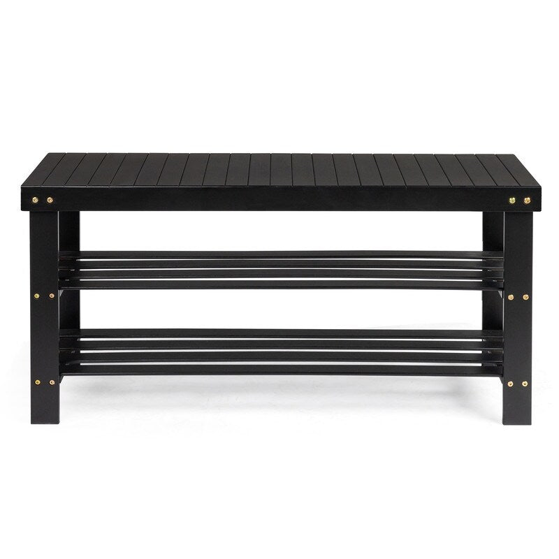 3-Tier Shoe Rack Bench Shoe Storage Organizer Holds Up to 240 lbs