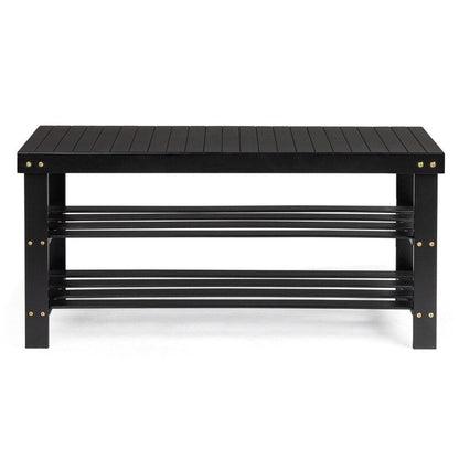 3-Tier Shoe Rack Bench Shoe Storage Organizer Holds Up to 240 lbs
