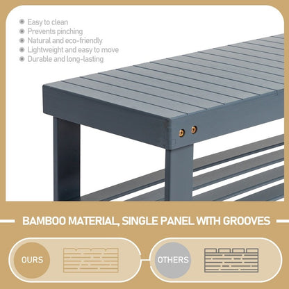 3-Tier Shoe Rack Bench Shoe Storage Organizer Holds Up to 240 lbs