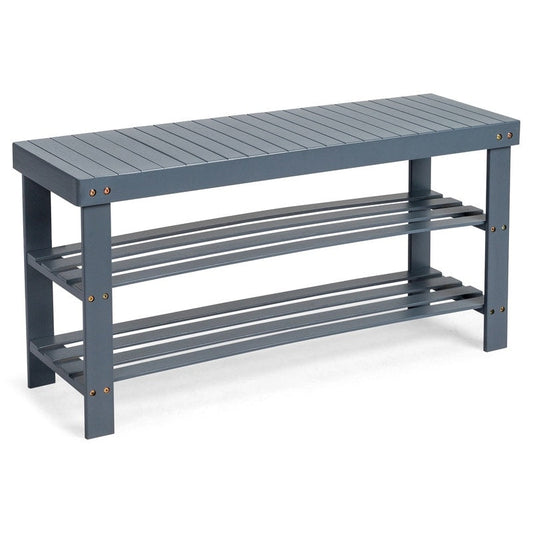 3-Tier Shoe Rack Bench Shoe Storage Organizer Holds Up to 240 lbs