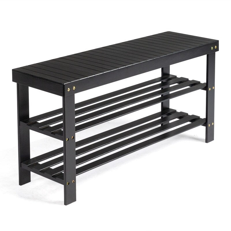 3-Tier Shoe Rack Bench Shoe Storage Organizer Holds Up to 240 lbs