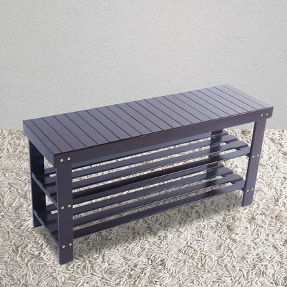 3-Tier Shoe Rack Bench Shoe Storage Organizer Holds Up to 240 lbs