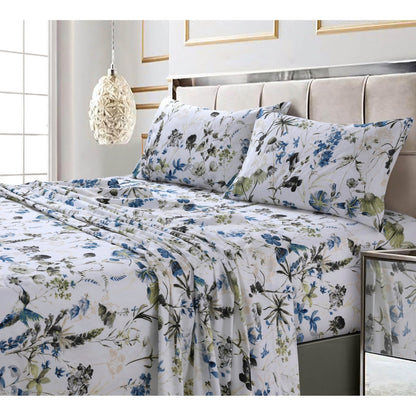 300 Thread Count Cotton Ultra-soft Printed Deep Pocket Bed Sheet Set