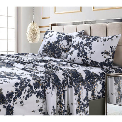 300 Thread Count Cotton Ultra-soft Printed Deep Pocket Bed Sheet Set