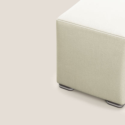 Pouf cubo in microfibra smaltabile T11 panna