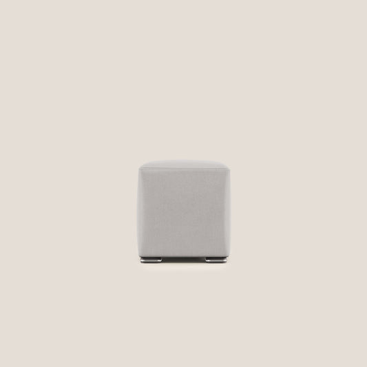Pouf cubo in microfibra smaltabile T11 grigio chiaro