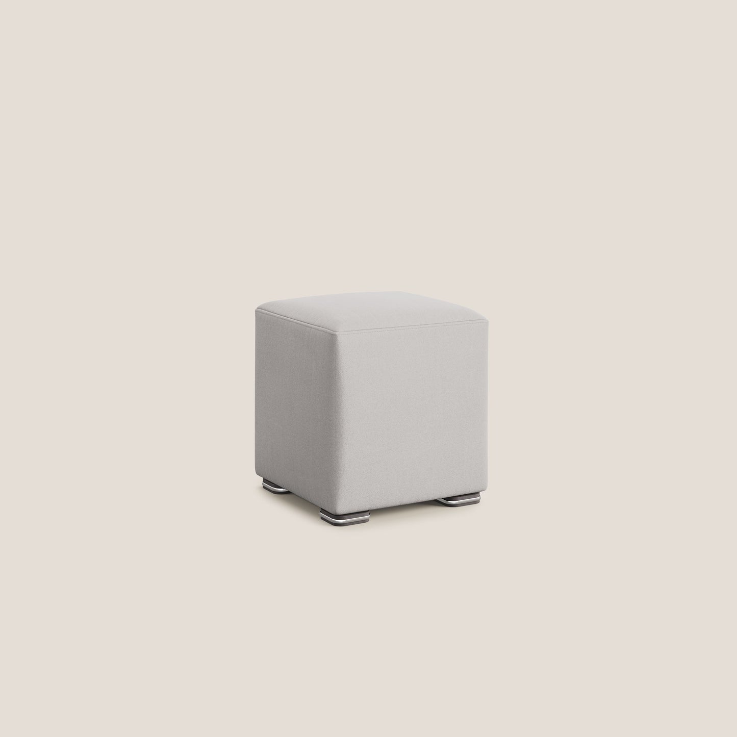 Pouf cubo in microfibra smaltabile T11 grigio chiaro