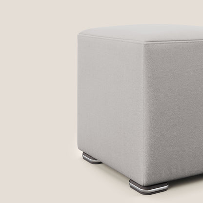 Pouf cubo in microfibra smaltabile T11 grigio chiaro