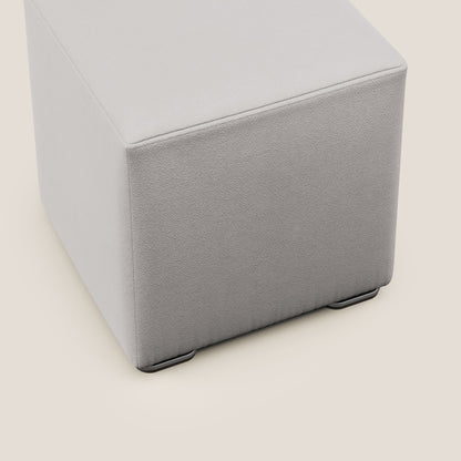 Pouf cubo in microfibra smaltabile T11 grigio chiaro