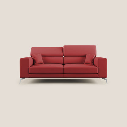 Blade Divano moderno con poggiatesta reclinabili in Ecopelle T04 rosso